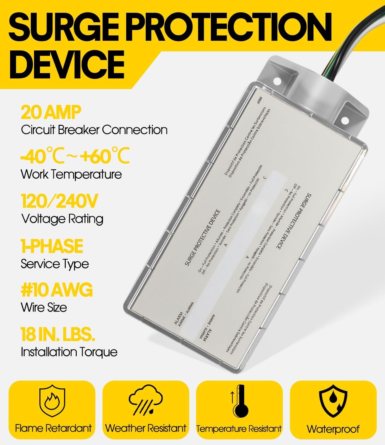 Replacement for Siemens FS100 Whole House Surge Protector Surge Protection Devic