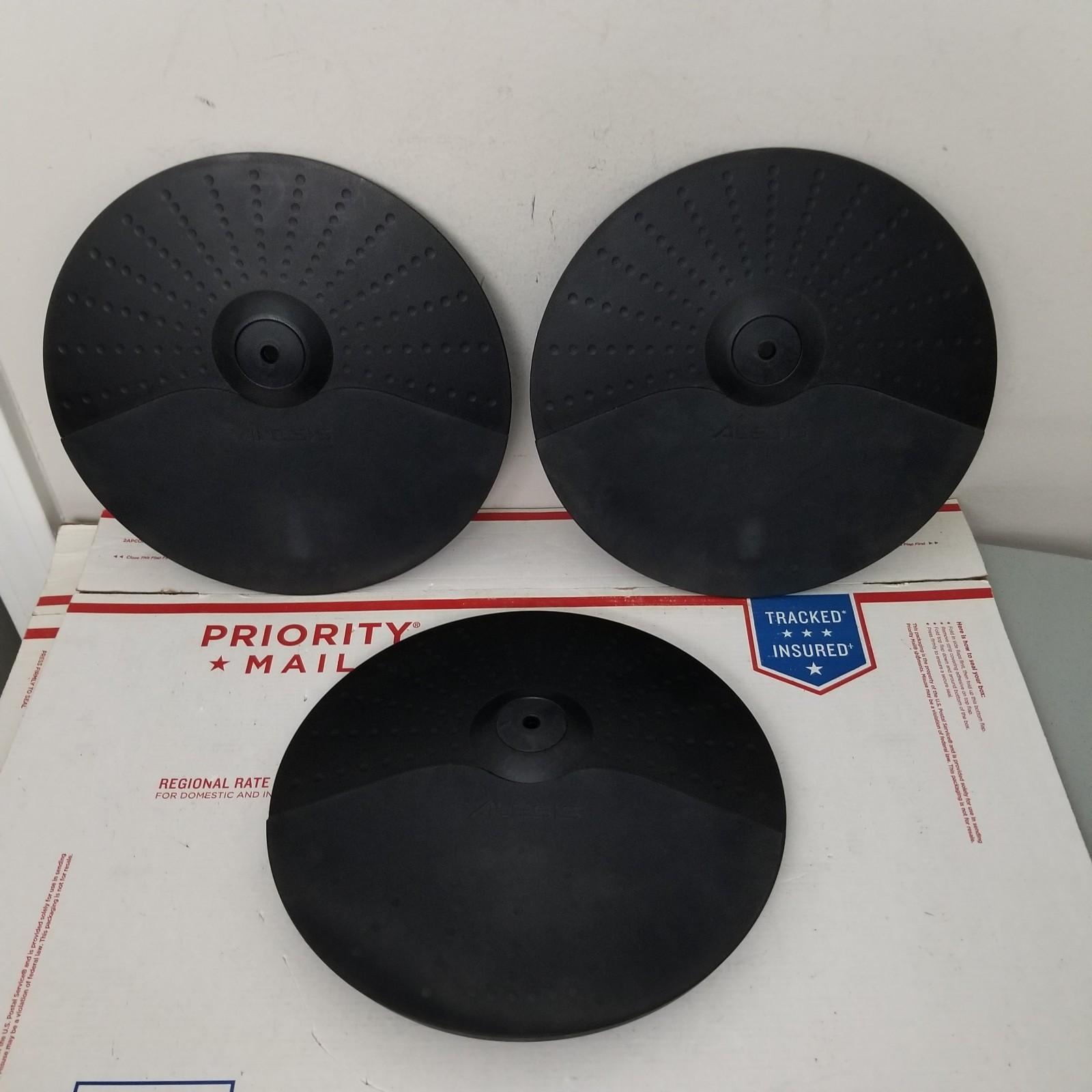 3 Alesis DM7X Nitro Electronic Drum Cymbals 10" 2 Single Zone 1 Choke Tested