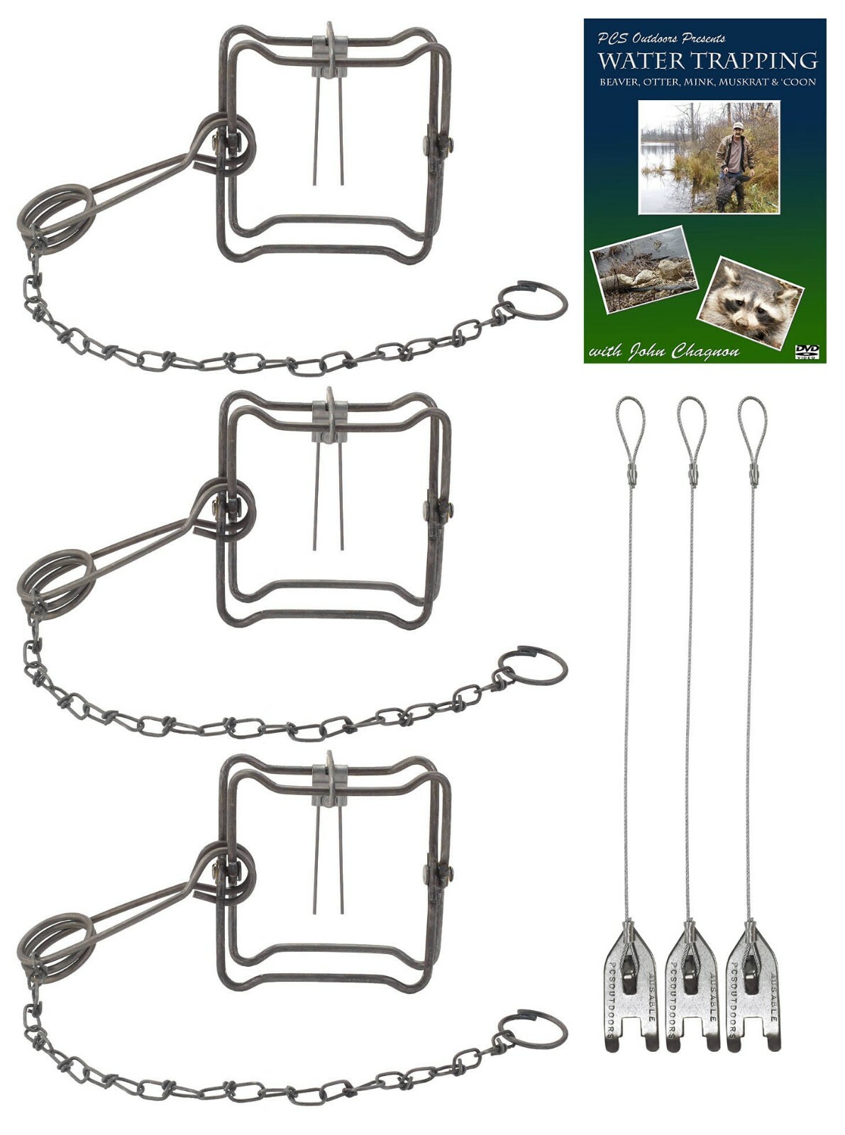 (3 Pack) Duke #110 Body Grip Value Package with DVD and Cable Stakes