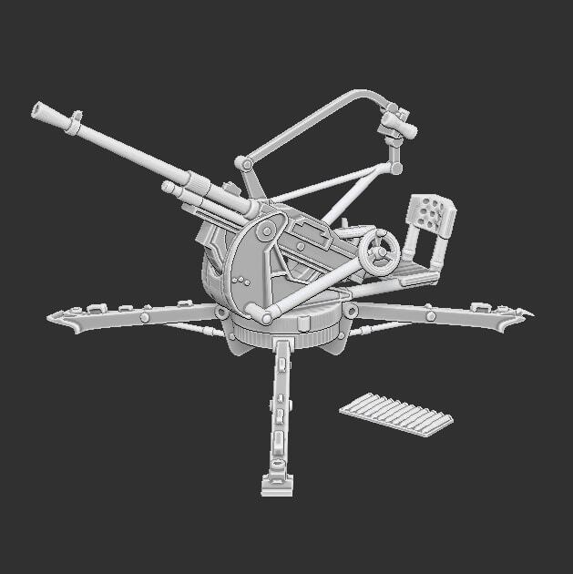 Just Some Miniatures WW2 Breda Model 35 Gun Only Bolt Action 28mm 32mm 40mm 54mm
