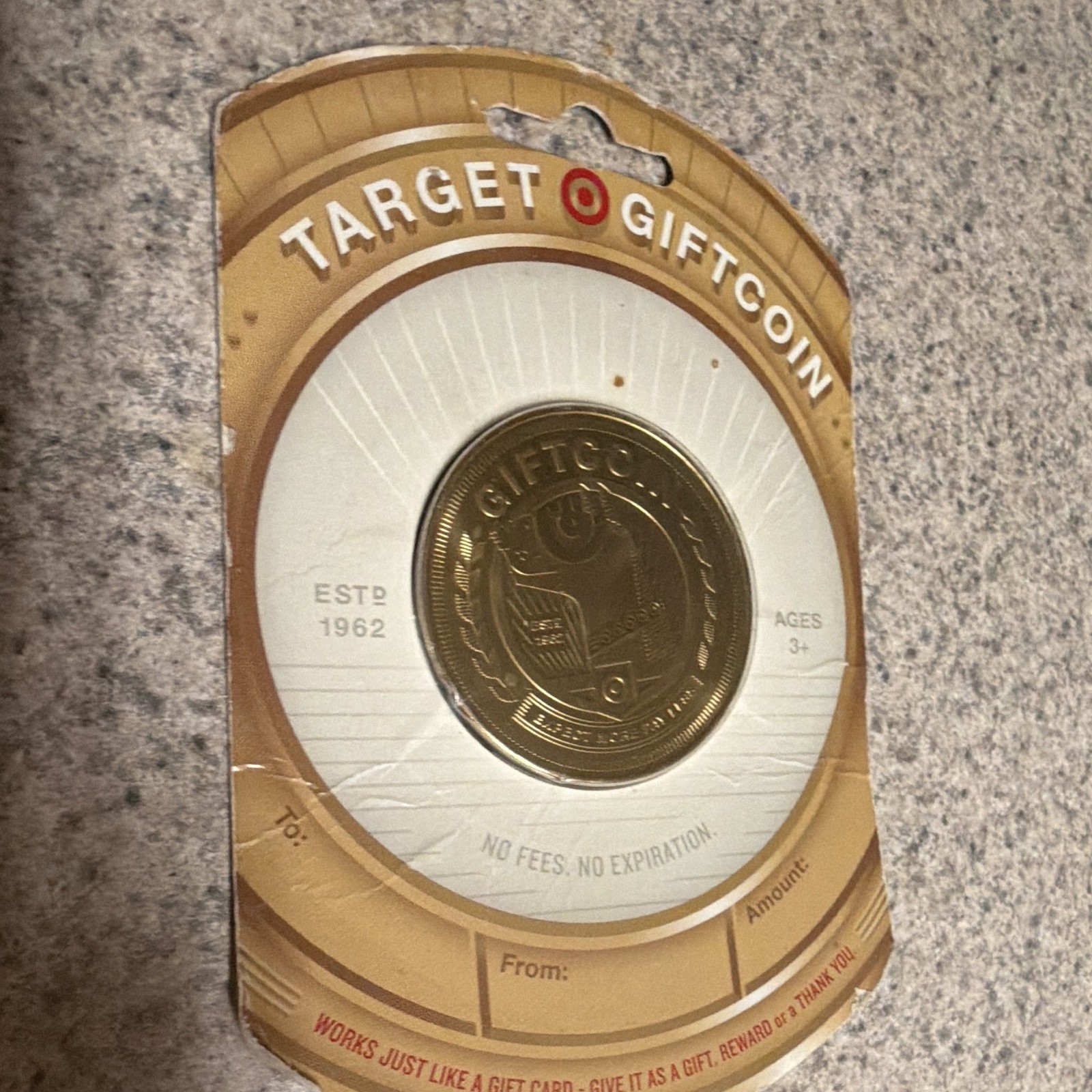Target GiftCoin Gift Card Variable Value No Fees No Expiration US Nationwide