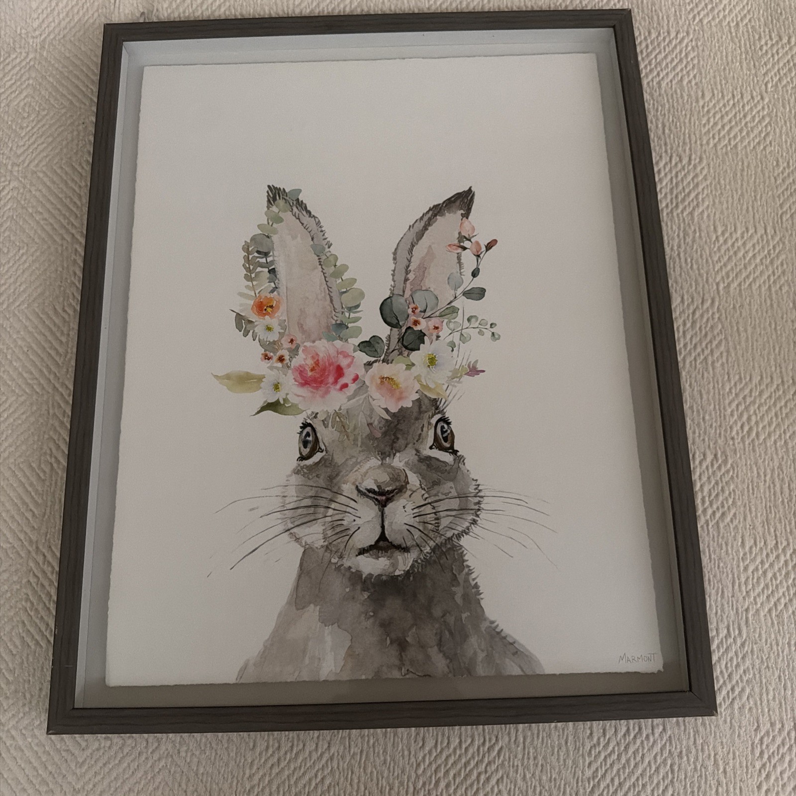 Marmont Hill Floral Crowned Hare Framed Painting Print