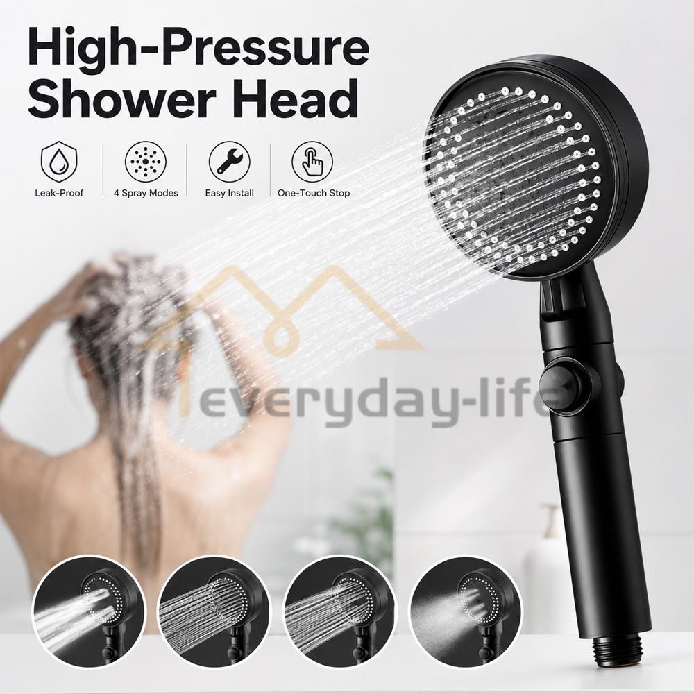 RV Shower Head with Hose and On Off Switch Camper Water Saving and High Pressure