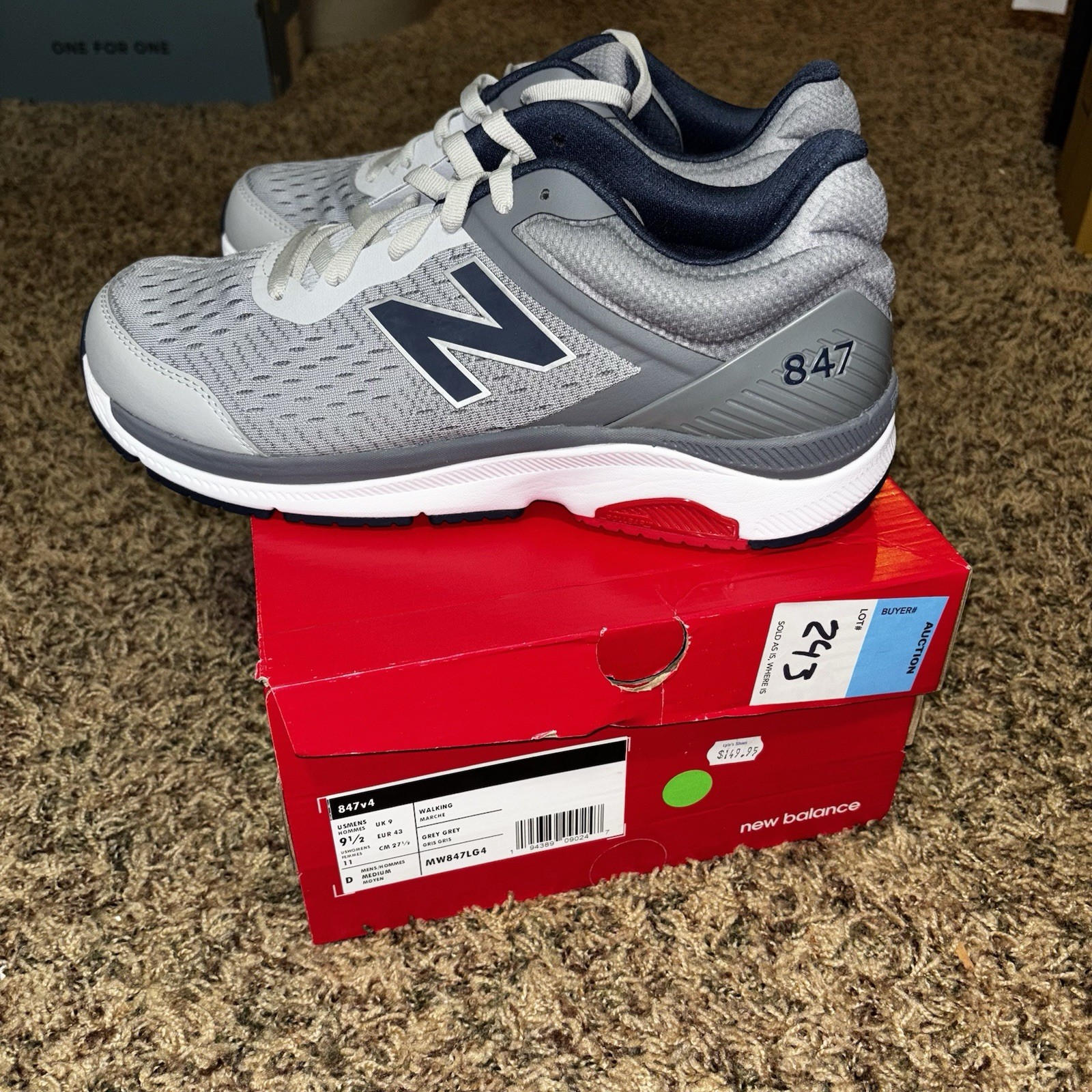 New Balance Walking Shoes MW847LG4 RollBar Arch Supportive Shoes Men’s 9.5 New