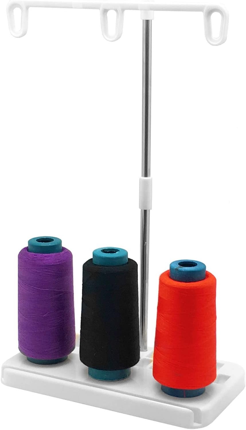 YEQIN Thread Spool Holder Stand- 3 Spools for Domestic White