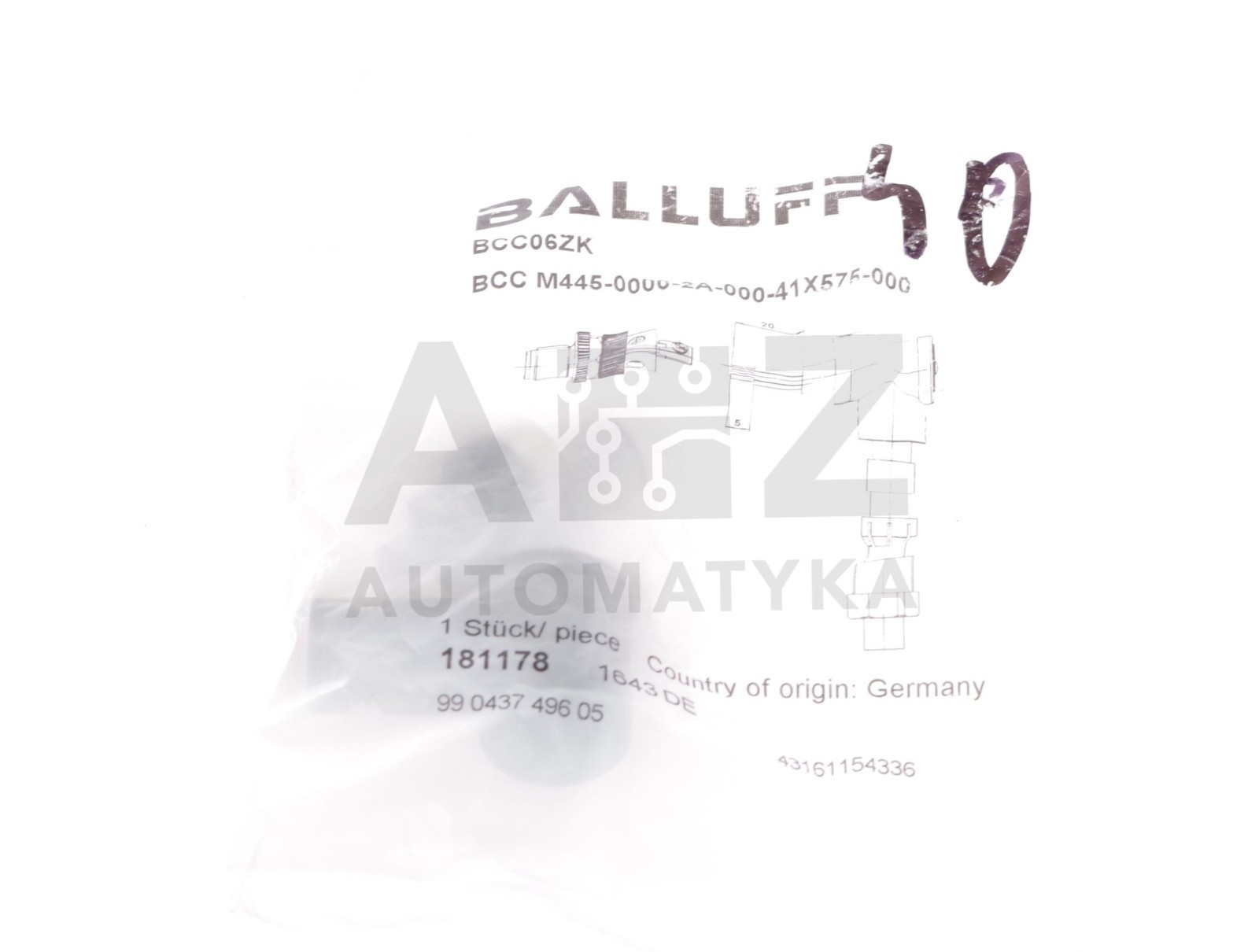 BCC06ZK BCC M445-0000-2A-000-41X575-000 M12 MALE 90° ANGLE 5-Pin! 6pcs *mp