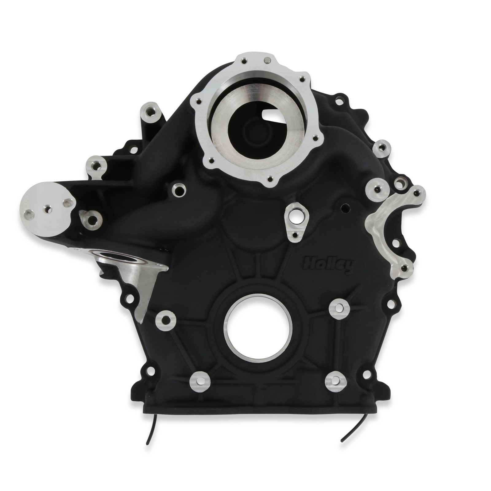 97-417 Holley Timing Cover - Ford 7.3L Godzilla - Black
