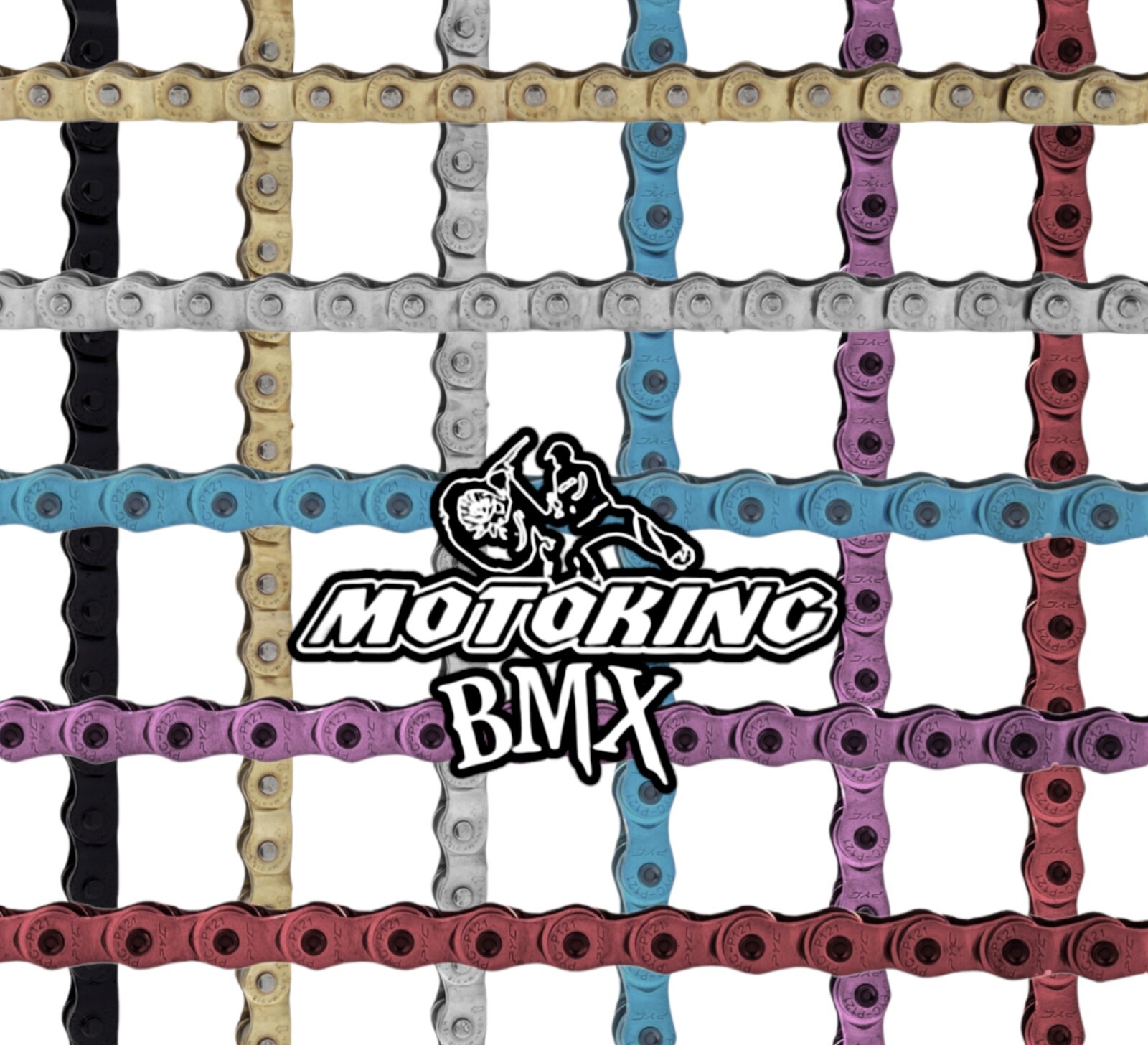 MOTOKING BMX HALFLINK 1/8 SOLID PIN CHAIN PURPLE