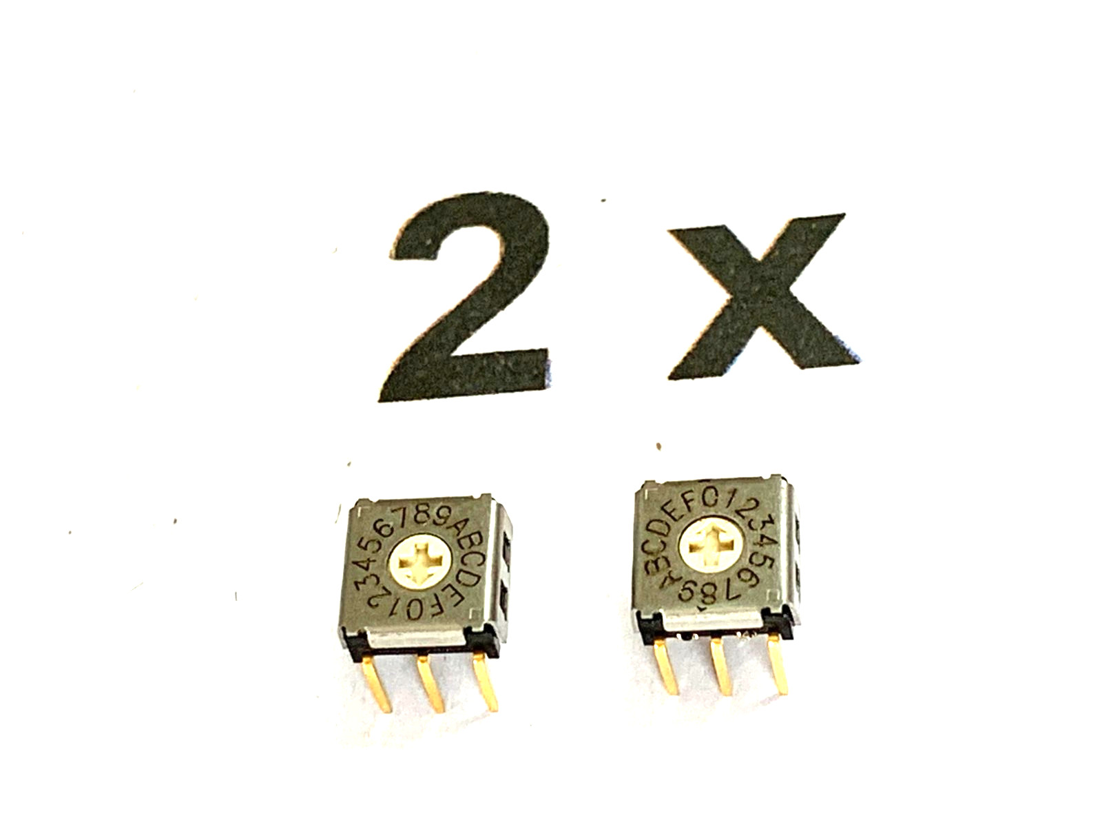 Coded Rotary Switch 16 pos, R7H3-16RA-V-B, Diptronics, 25mA, 24VDC, 2 Pack