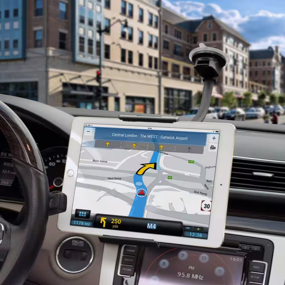 Tablet Car Mount Holder Long Arm Suction Cup Windshield Mount for 7-11 In. Devic