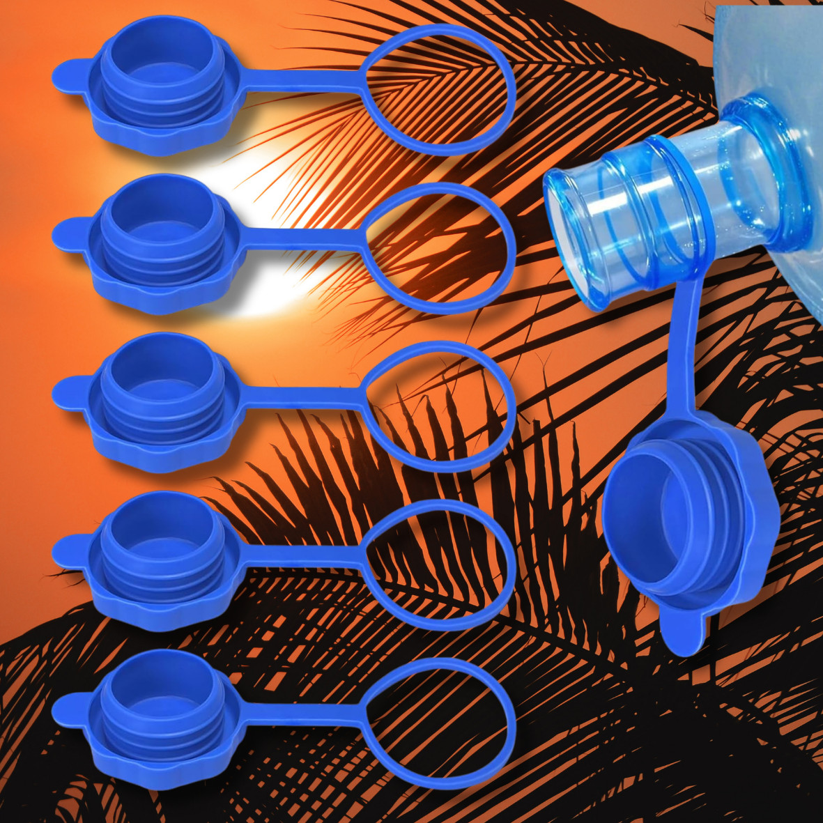 5 Pcs Reusable 5 Gallon Water Jug Caps Leak Proof Bottle Lids 55mm Water Bottles