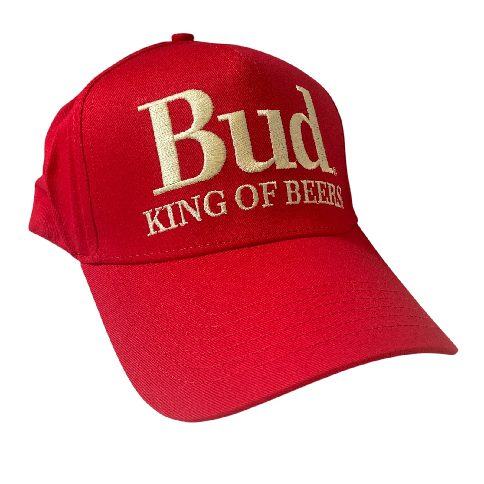 Bud King Of Beers Budweiser Red Snapback Adjustable Hat Cap OSFM