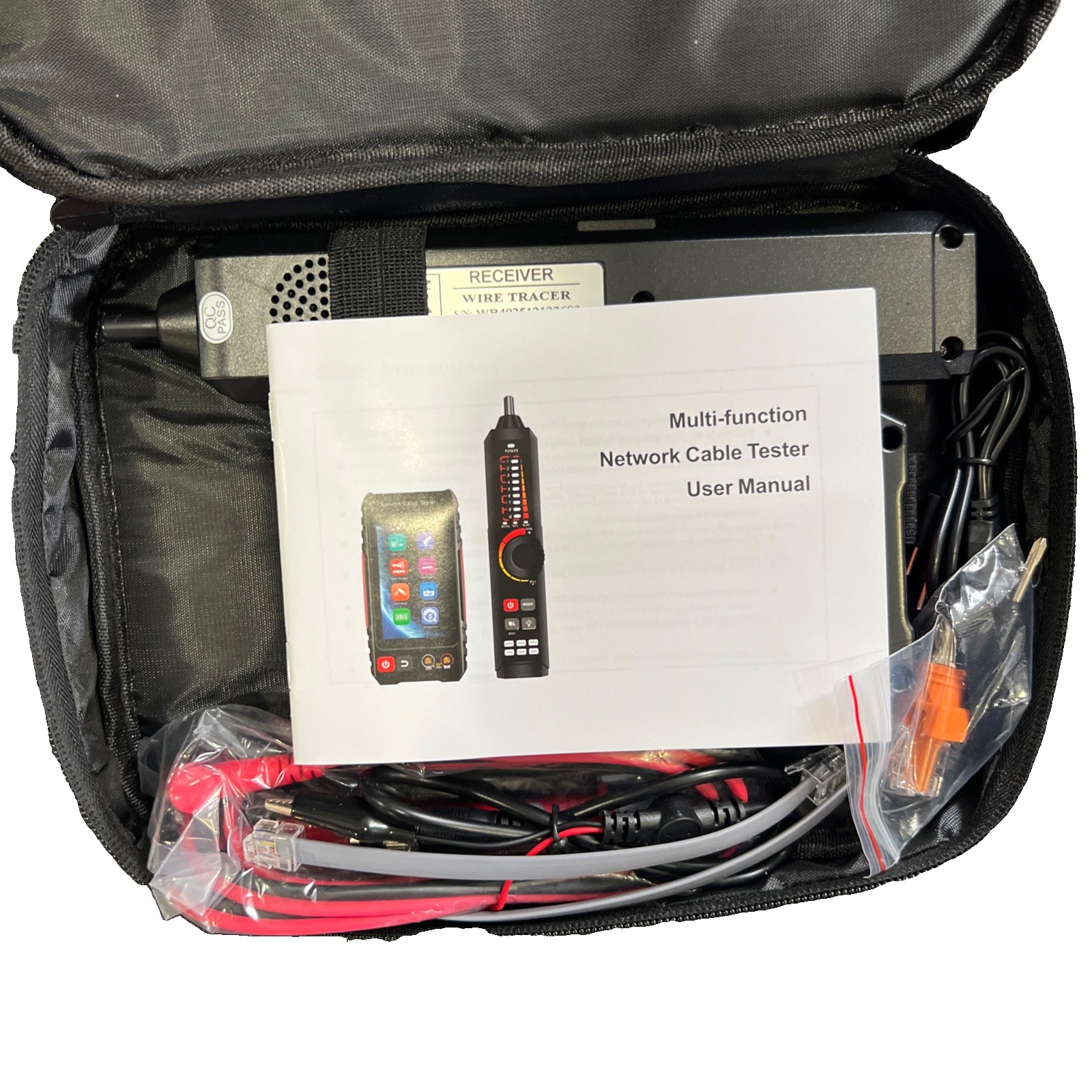 WANLUTECH LT600M Multifunction Network Cable Tester Tone Generator Probe PoE DMM