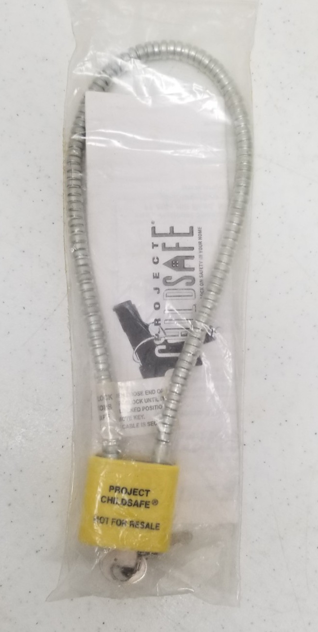 Project Child Safe Cable Gun Lock with 2 Keys New in Original Package RA1