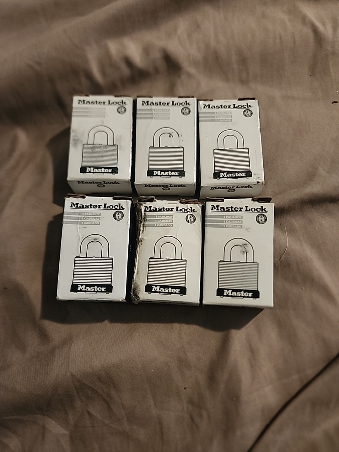Master Lock 7Ka Padlock, Keyed Alike, Standard Shackle, Lot Of 6 New