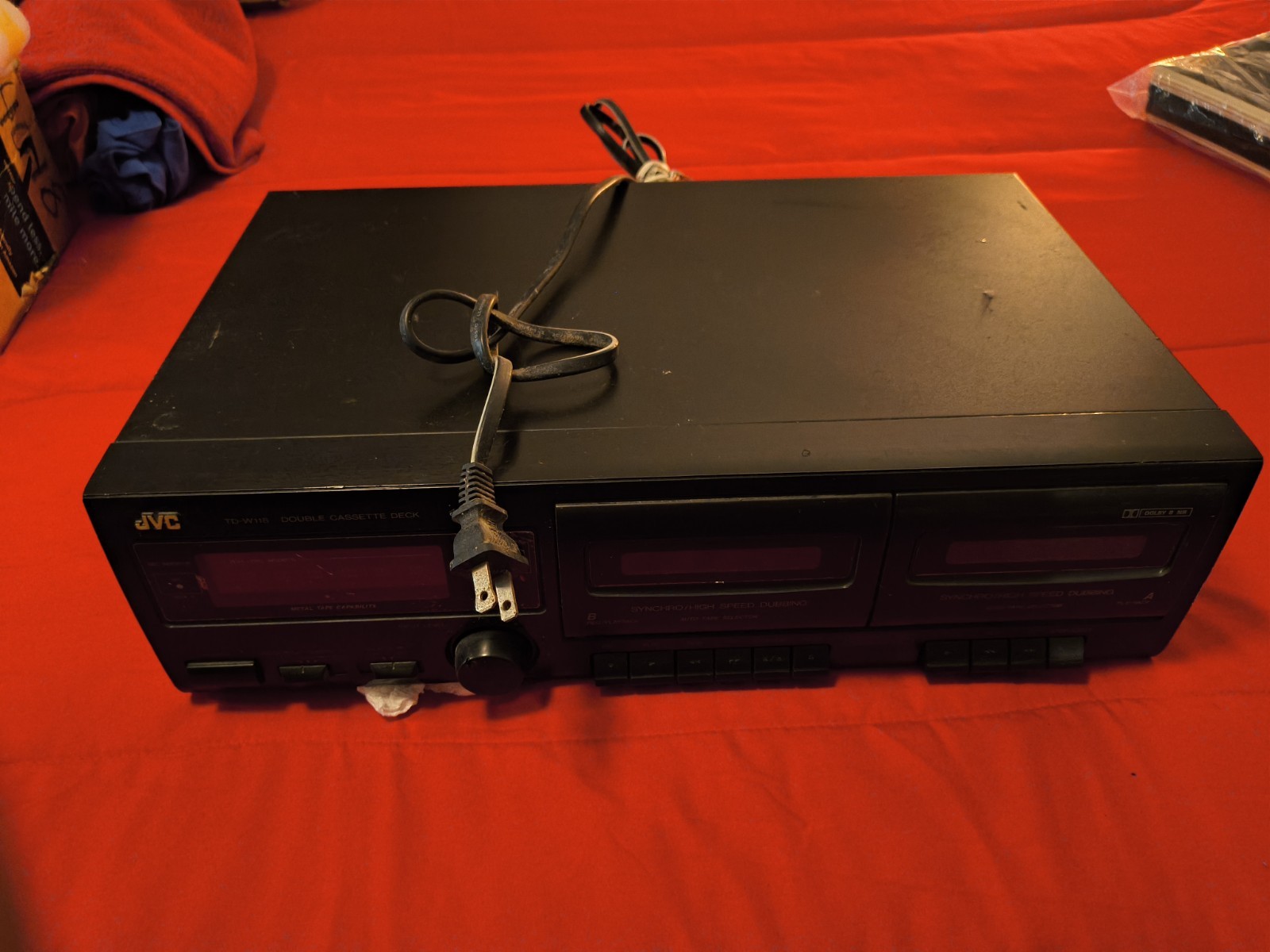 VINTAGE JVC TD-W118 Stereo Dual Double Cassette Player Recorder Deck  1990s