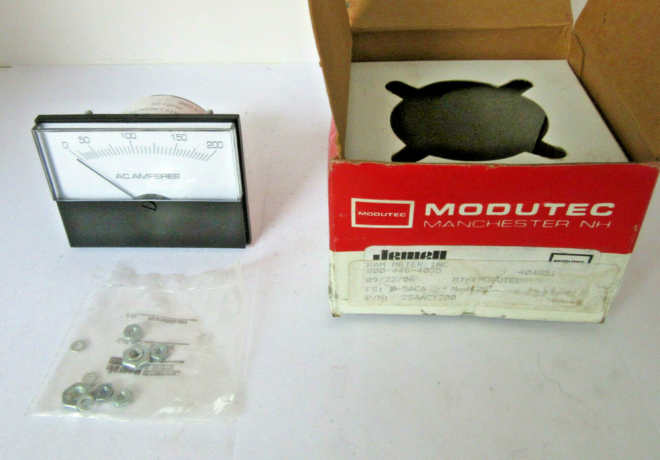 Modutec 2SAACX200    2S   Panel Meter 0-200 AC Amperes   200 Amp