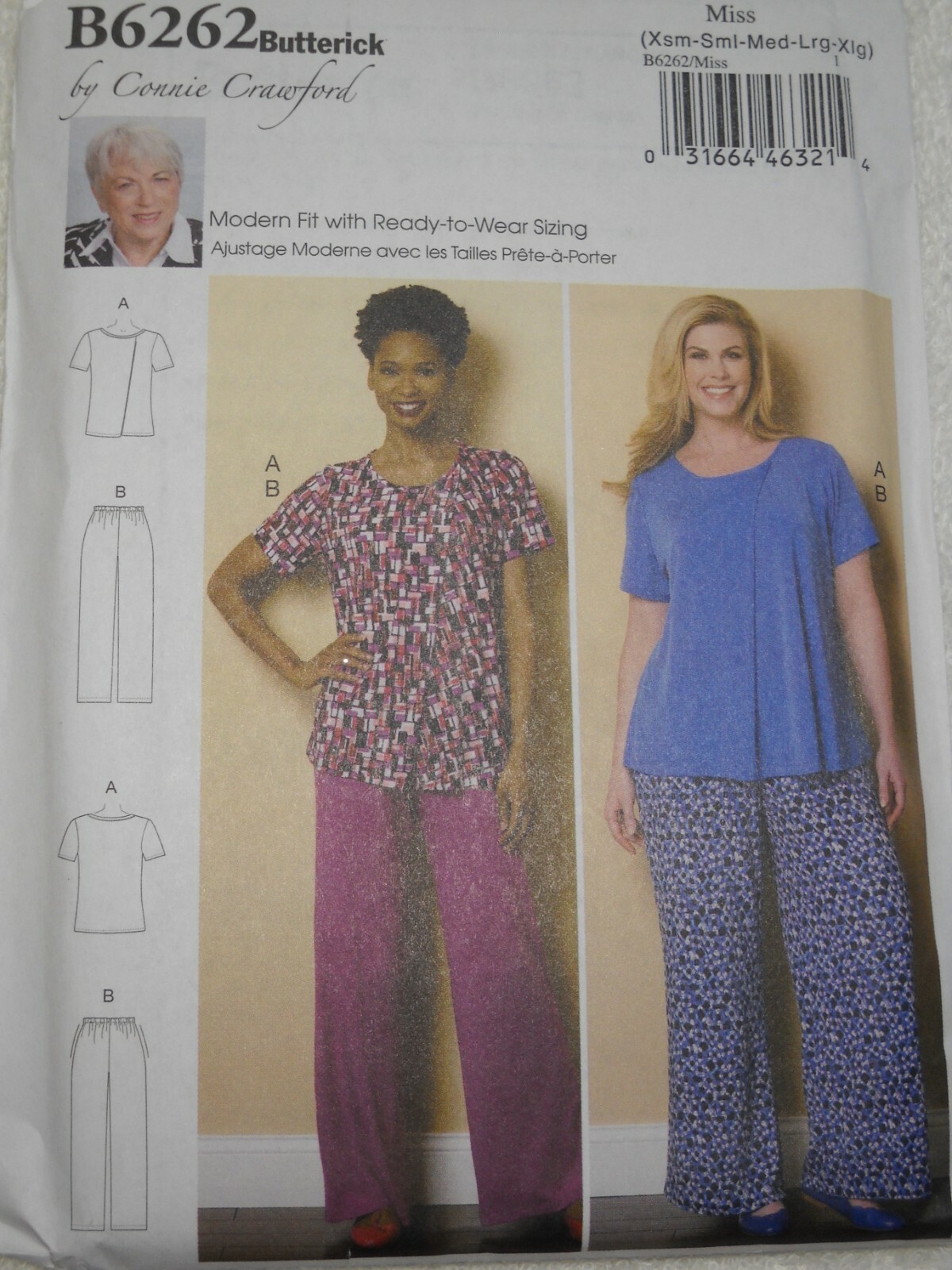 Tops Loungewear Top Pants Loose Fitting Size XS-XL Butterick 6262 SewingPattern*