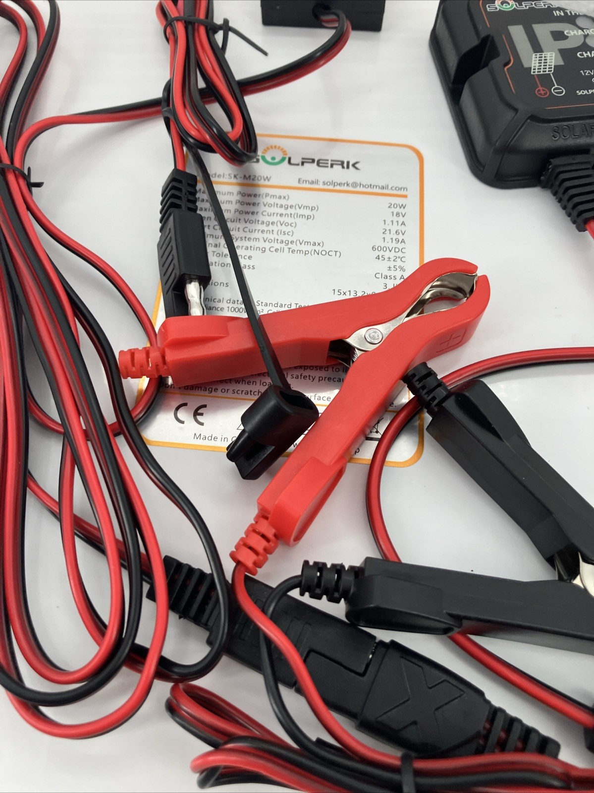 SOLPERK Solar Panel Kit 20W 12V, Battery Trickle Charger Maintainer