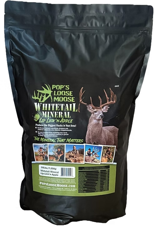 Pop's Loose Moose Lip Lick’N Apple Whitetail Mineral 16lb