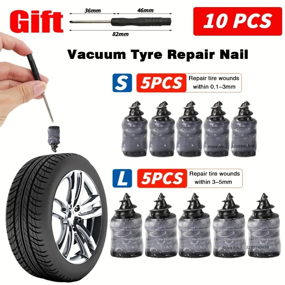 10-30PCS Universal Vacuum Car Tyre Repair Rubber Nail For Car Motorcycle Scoote