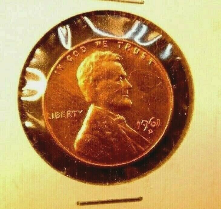 1961 - D   Lincoln  Memorial  Cent  BU  Red  Nice  US  Coin   Combine shipping
