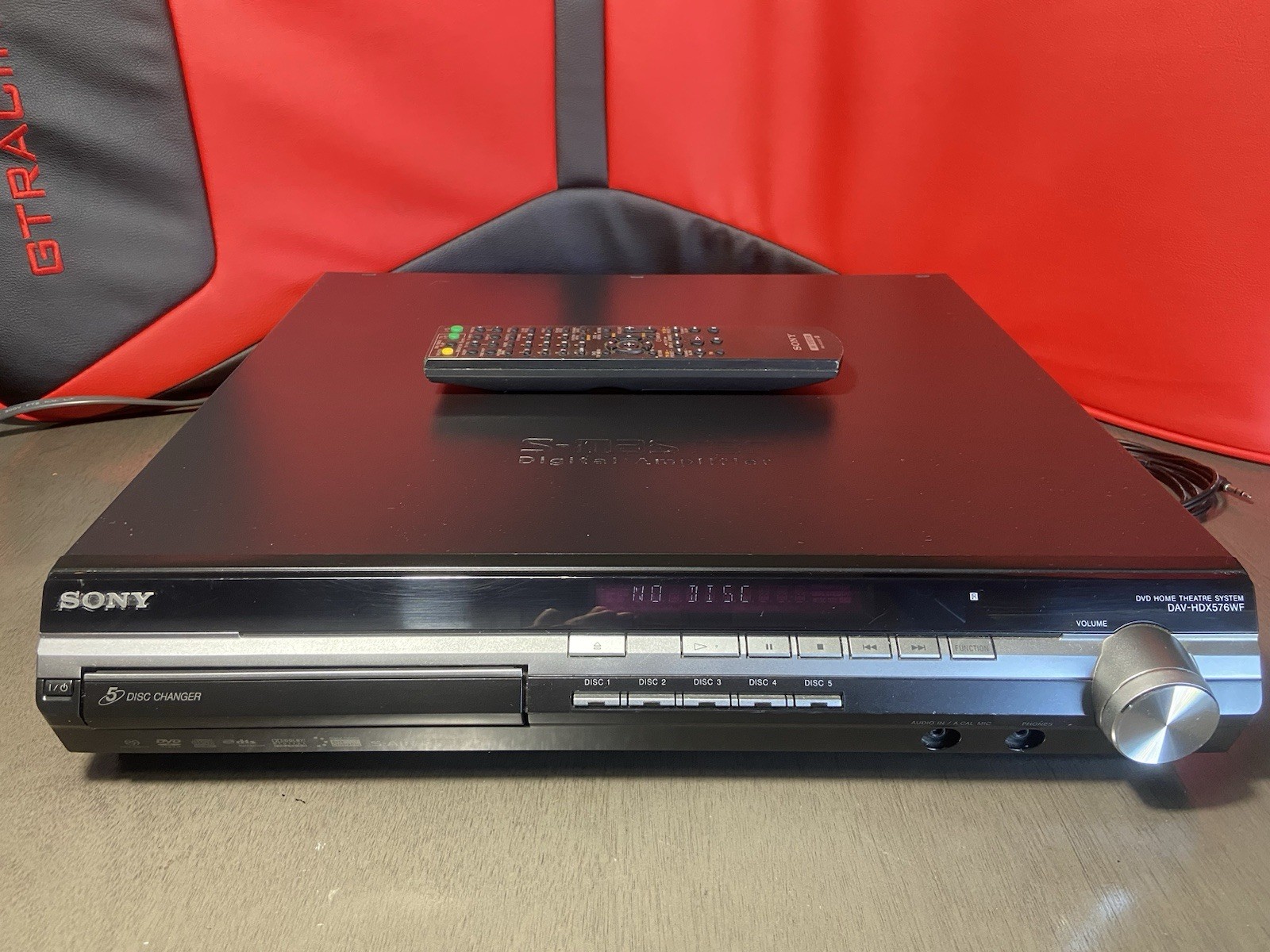 SONY DAV-HDX576WF 5-Disc Home Theatre Receiver Tested Working W/ Remote