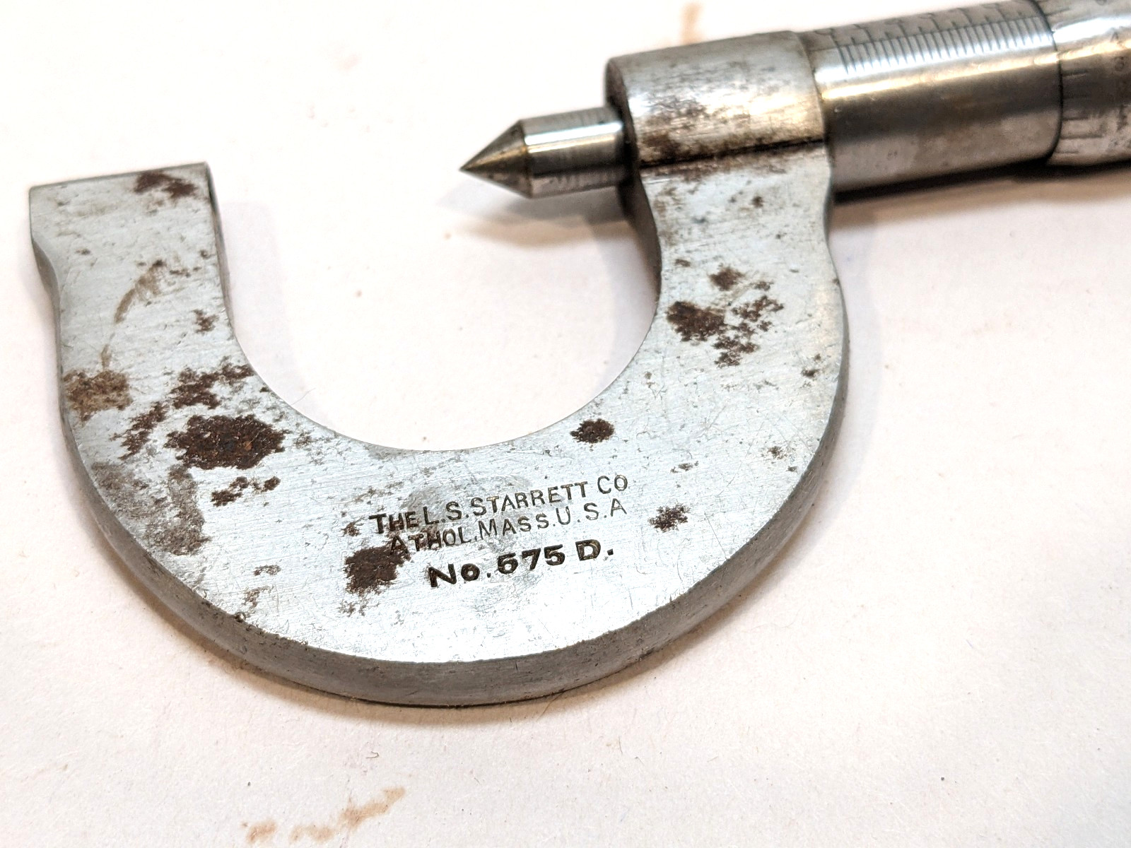 Starrett No 575 575D Thread Pitch Micrometer