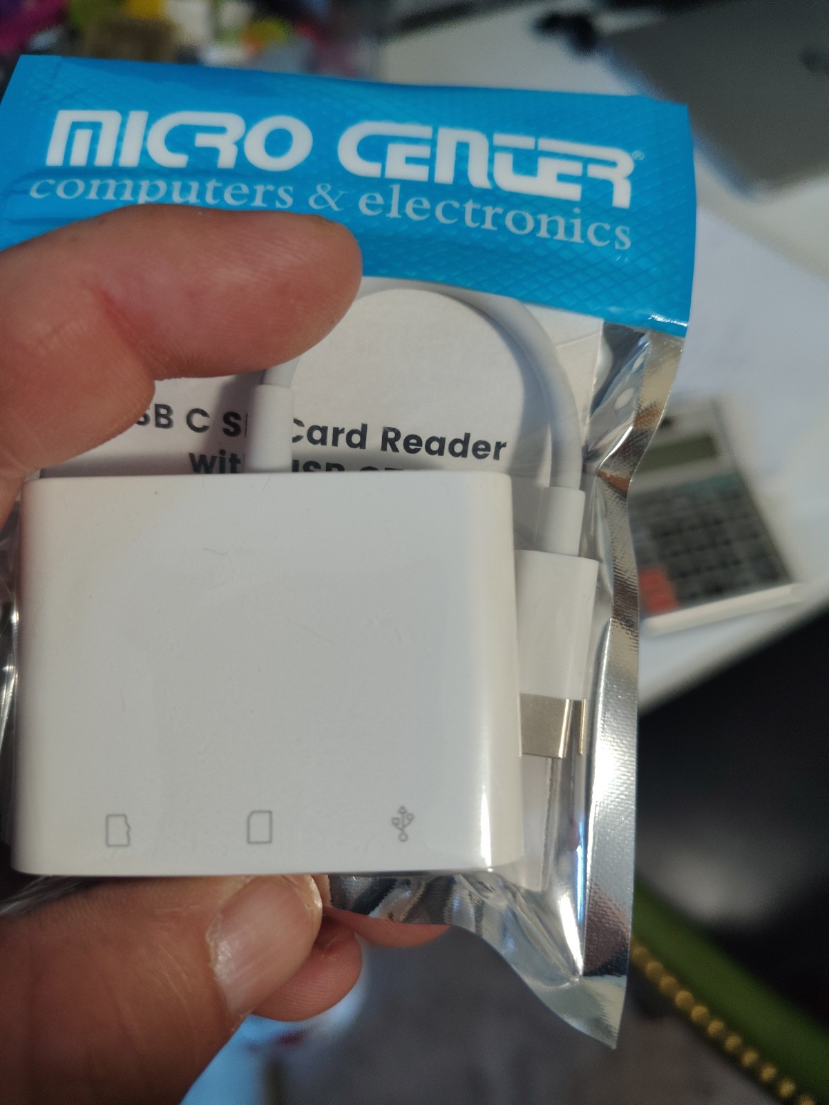 Micro Center USB C SD Card Reader New Sealed