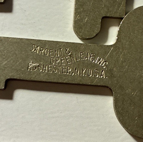 6 Original S & G Safe Deposit Key Blanks # 1028D