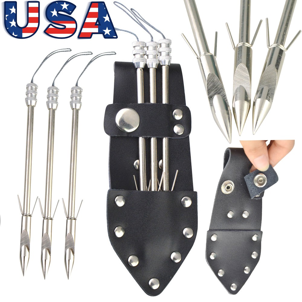 6X Bowfishing Arrowheads Darts Catapult Tips Quiver Bow Fishing Archery Hunting