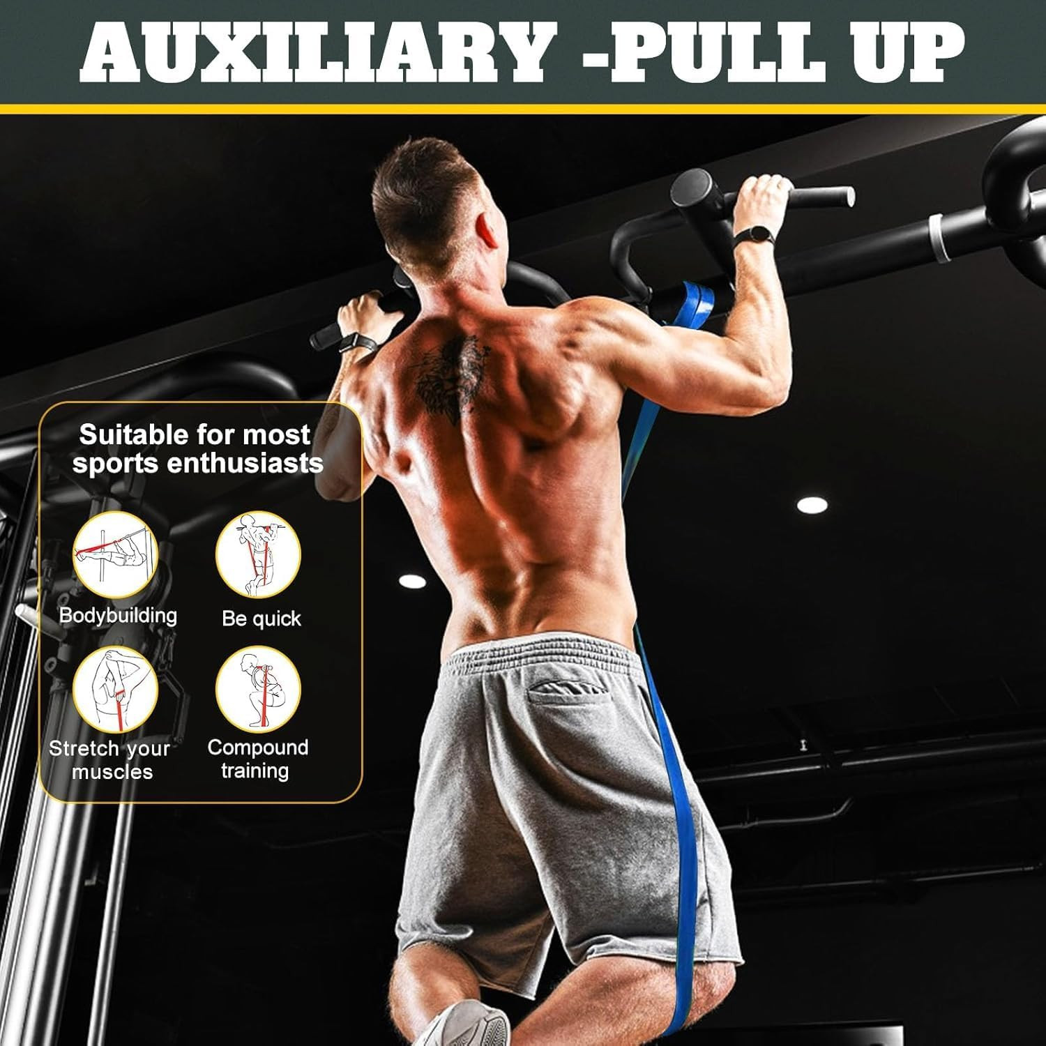 Exercise Bands Resistance Bands for Working Out,Pull up Bands Set,At Home Workou