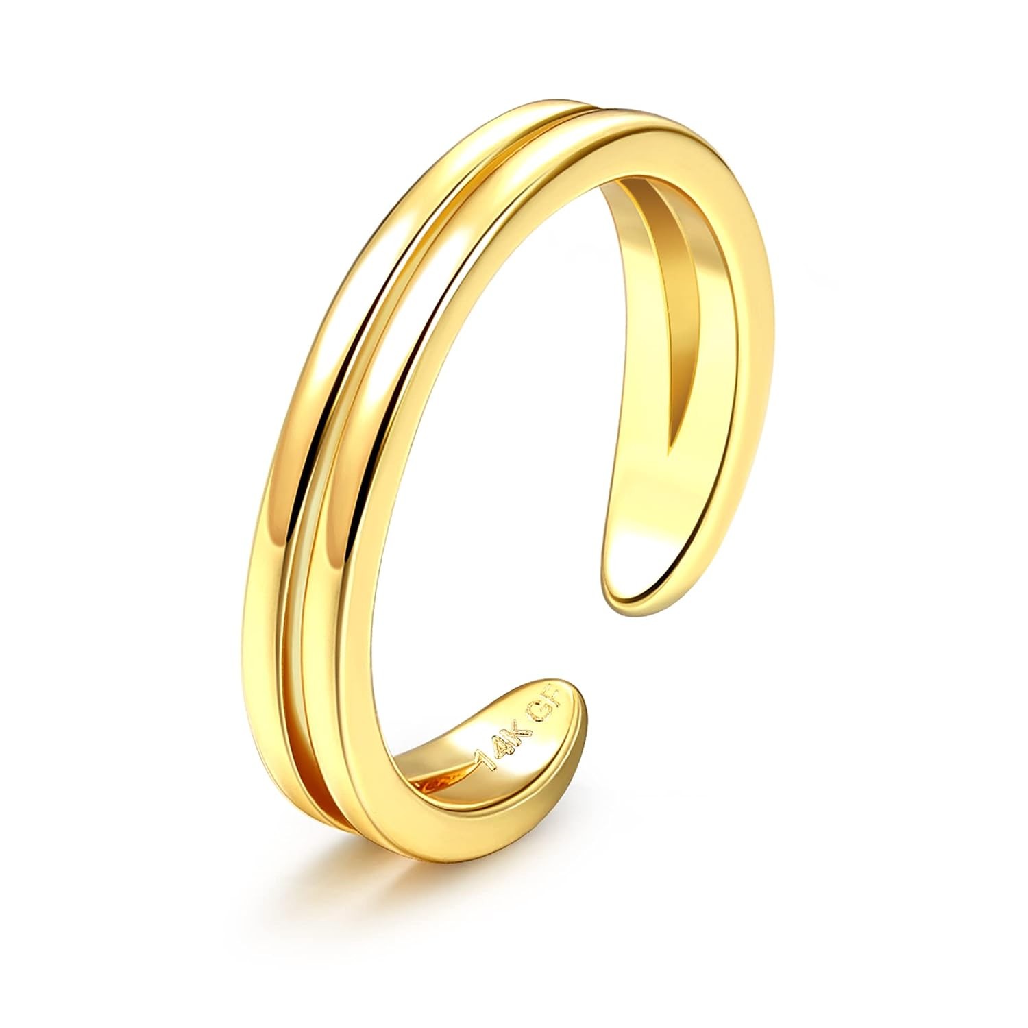 14K Gold Plated Toe Rings Adjustable Toe Ring for Women Thin Toe Rings Minimalis