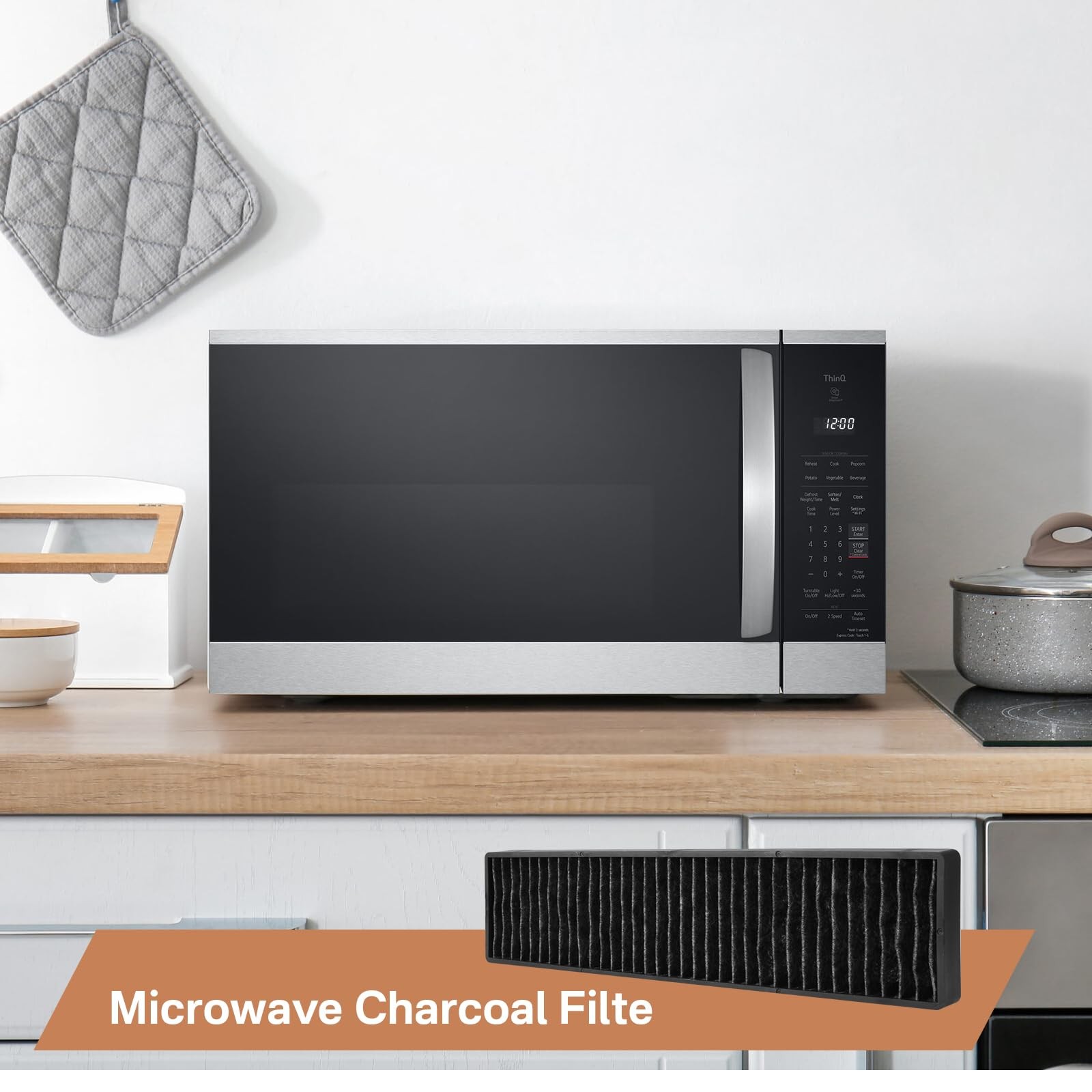 WB06X10807 Microwave Filter Replacement Charcoal Black