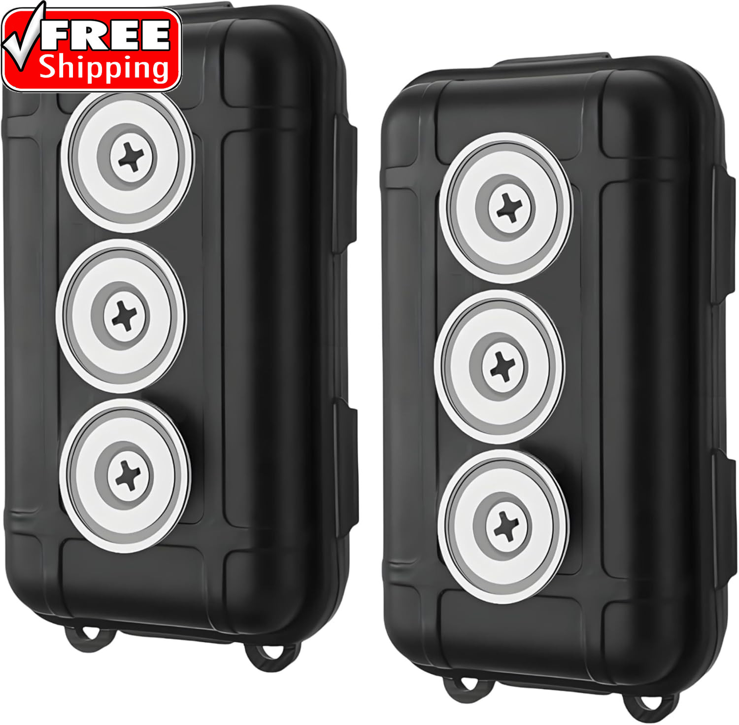 2 Pcs Magnetic Key Holders under Car, Hide Key Magnetic Box for Storage Key Indo