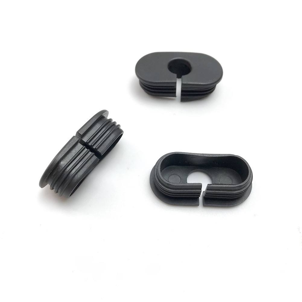 Black Plastic Exercise Bike Meter Sensor Protective 20 Pack Round Hole