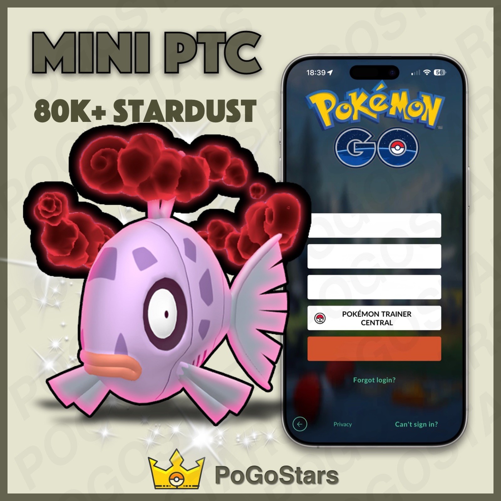 Pokémon PTC Go - Dynamax Shiny Feebas✨Read Description✨