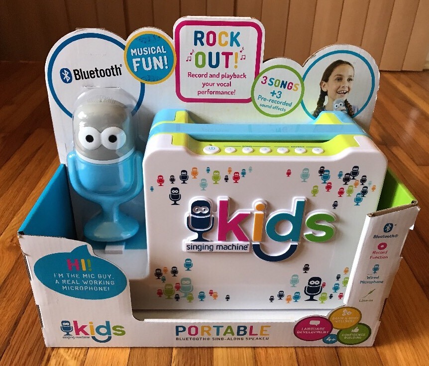 Portable Bluetooth  Kids Karaoke System Sing-Along Speaker Microphone “NEW”
