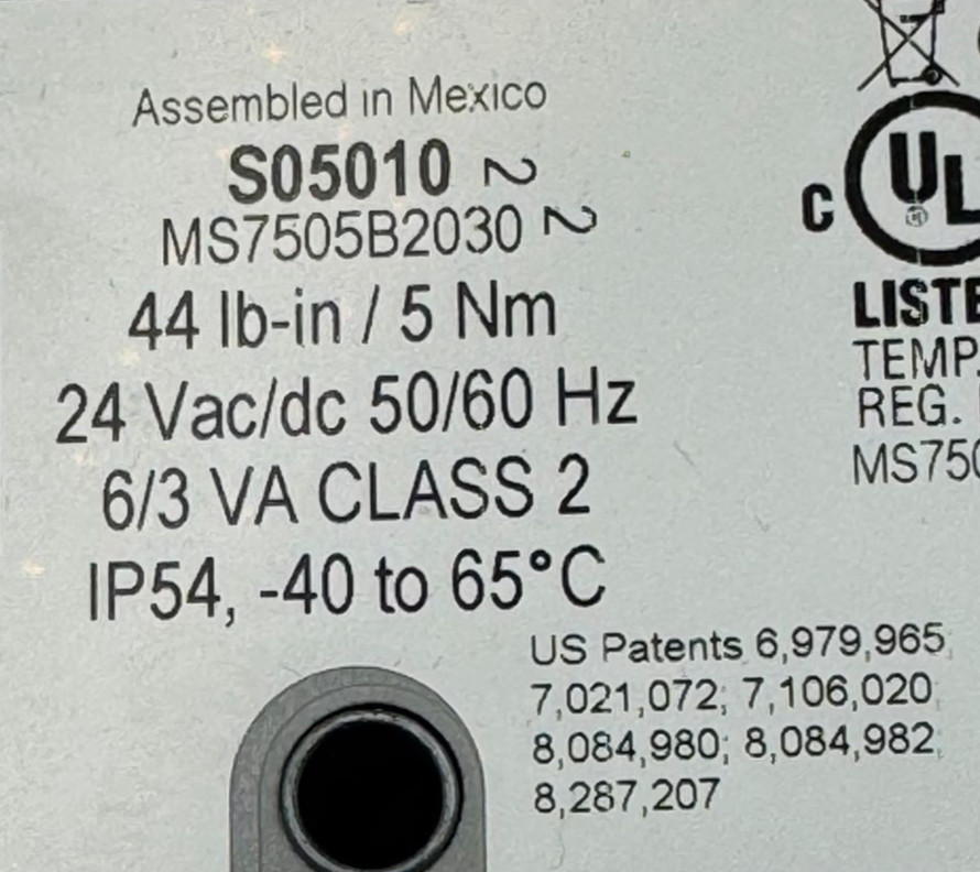 HONEYWELL S05010-Direct Coupled Actuator
