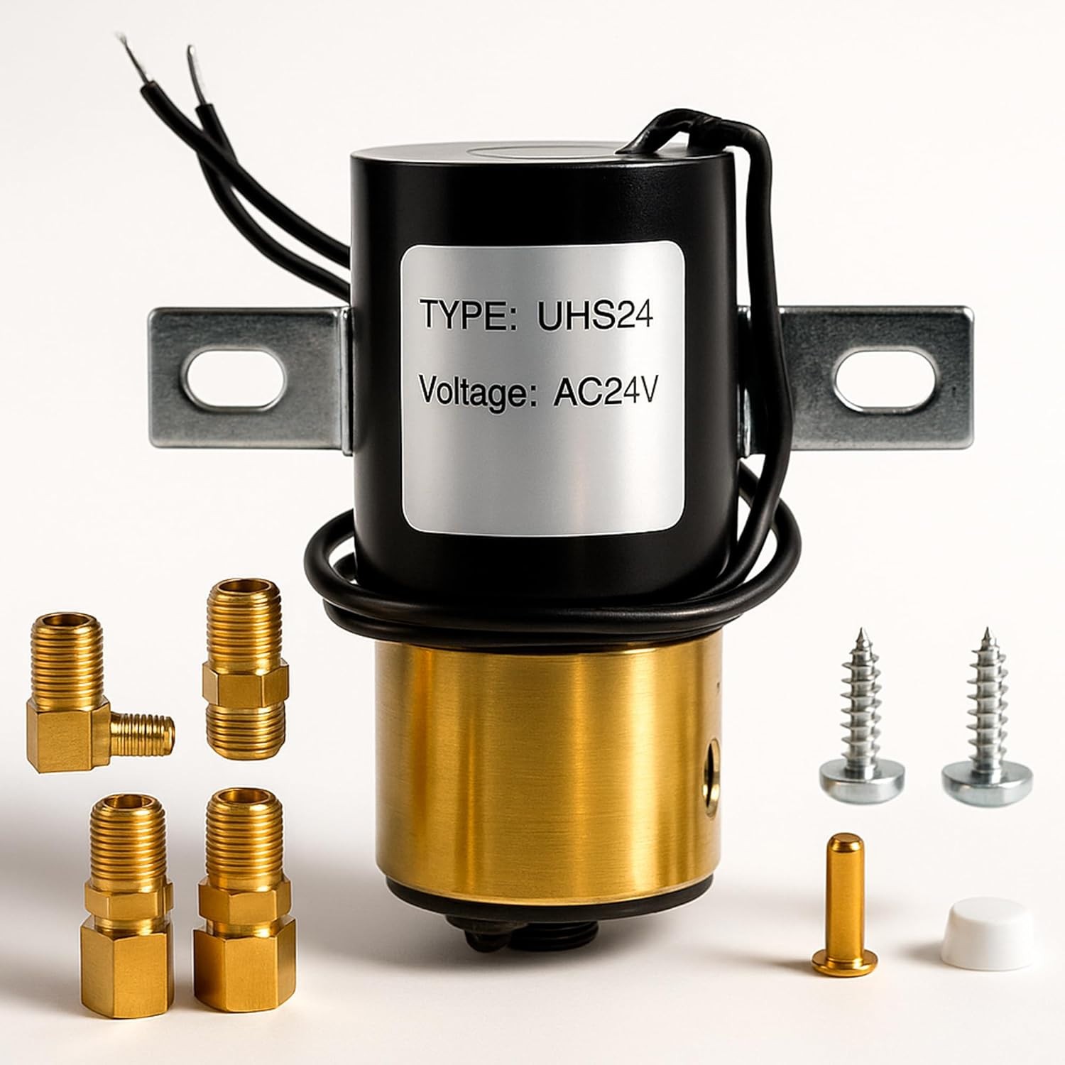 HQRP UHS24 Universal Humidifier Solenoid Valve 24V Fits Most Whole-House Units