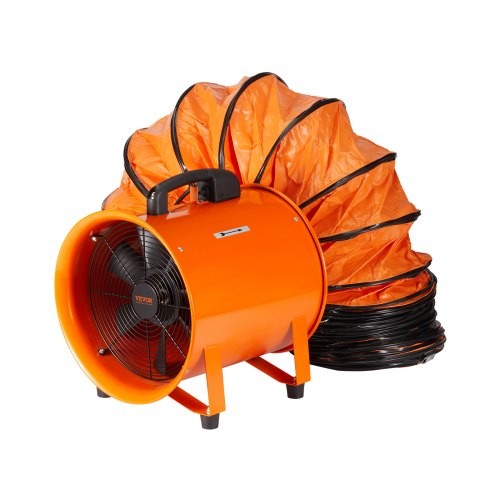 VEVOR Portable Ventilator, 8 inch Heavy Duty Cylinder Fan with 33ft Duct Hose, 1