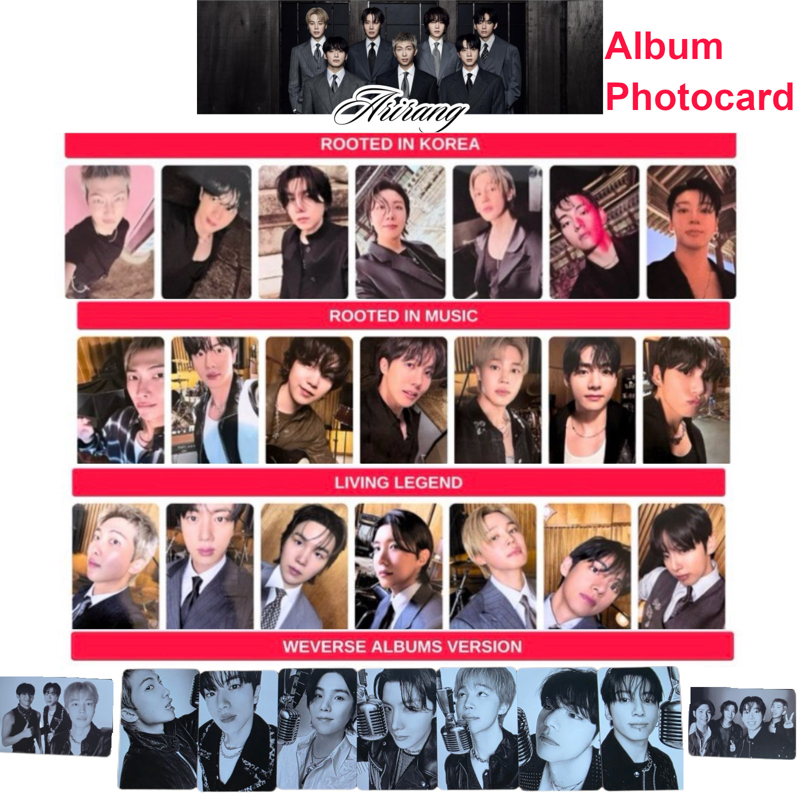 BTS 5th Album ARIRANG Official Photocard
