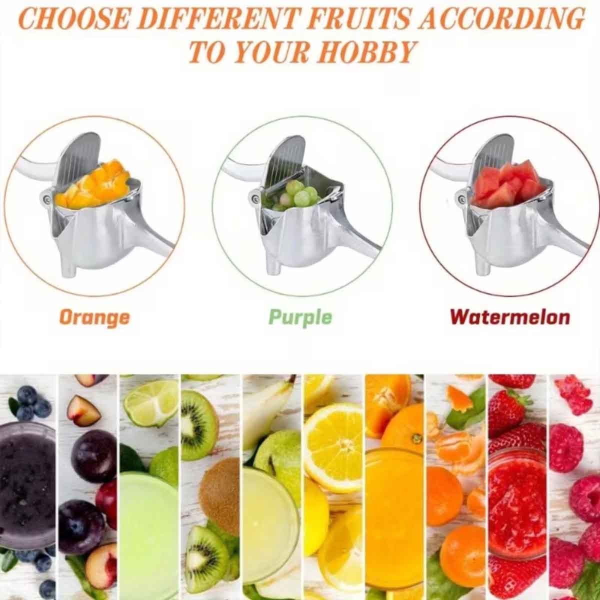 Portable Handheld Aluminum Juicer Fresh Fruit Juice Squeezer