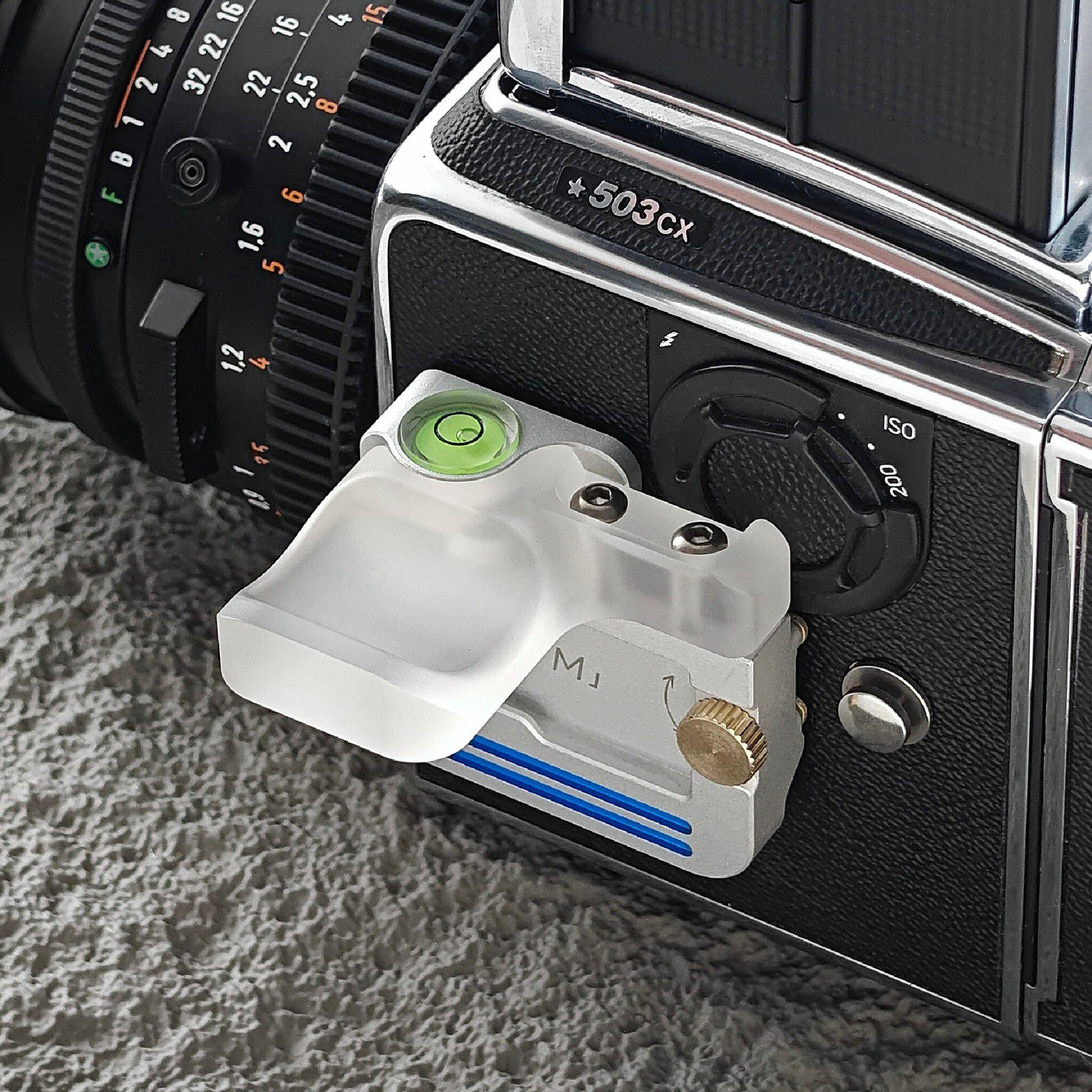 Finger Grip Cold Shoe Level Meter 3IN1 For Hasselblad 500/503 Camera Compatible