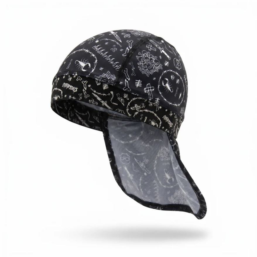 Infamous Paintball Pro DNA Skully Protective Headwrap Sinaloa Black/White