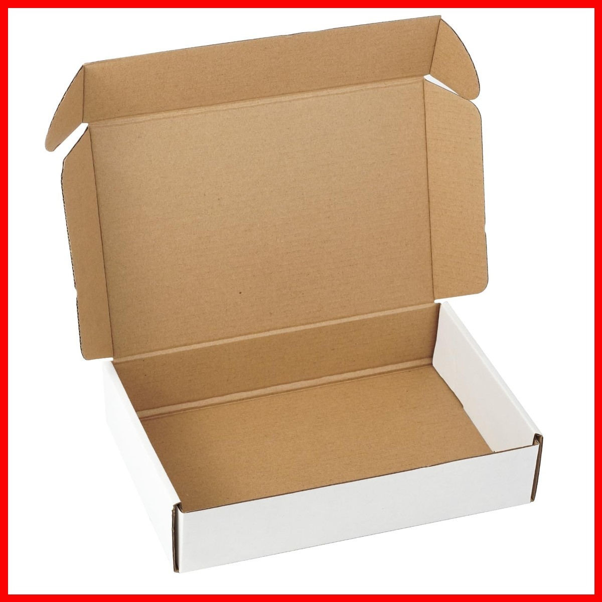 Nest Gleam 9X6X2 Boxes Set Of 2 White Corrugated Cardboard Literature Mailer