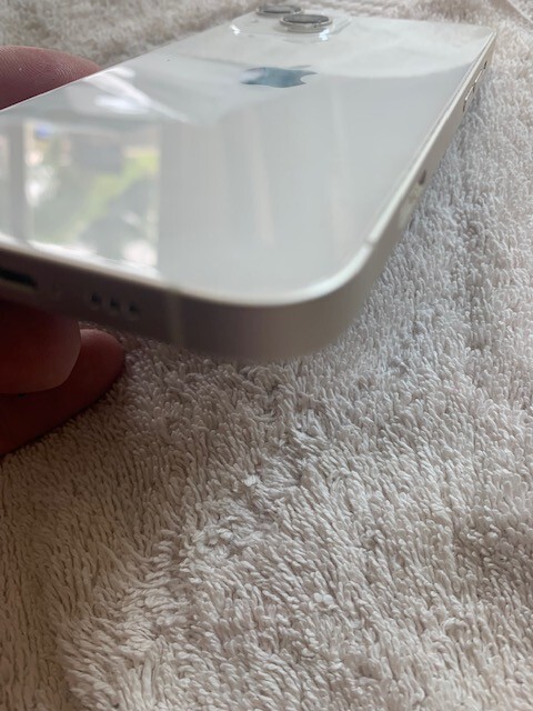 Apple iPhone 13 rear housing back glass chasis white C )