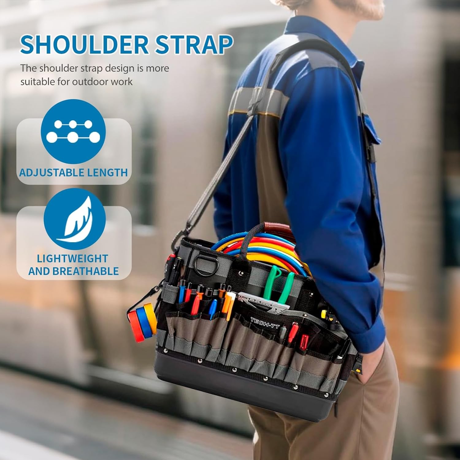 63" Adjustable Shoulder Strap Compatible with Veto Pro Pac,with Detachable Thick
