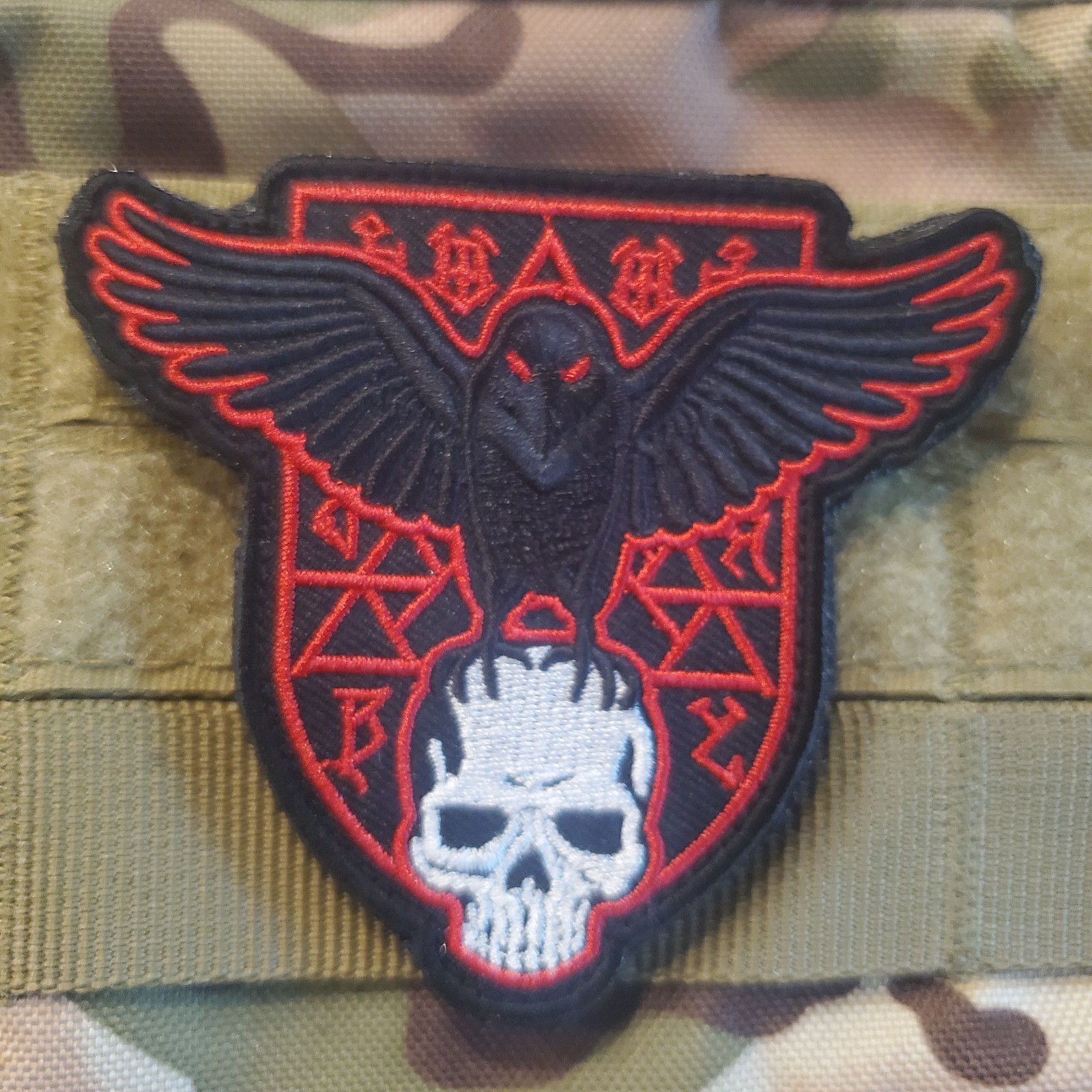 DEATH CROW Tactical Morale Patch Hook and Loop
