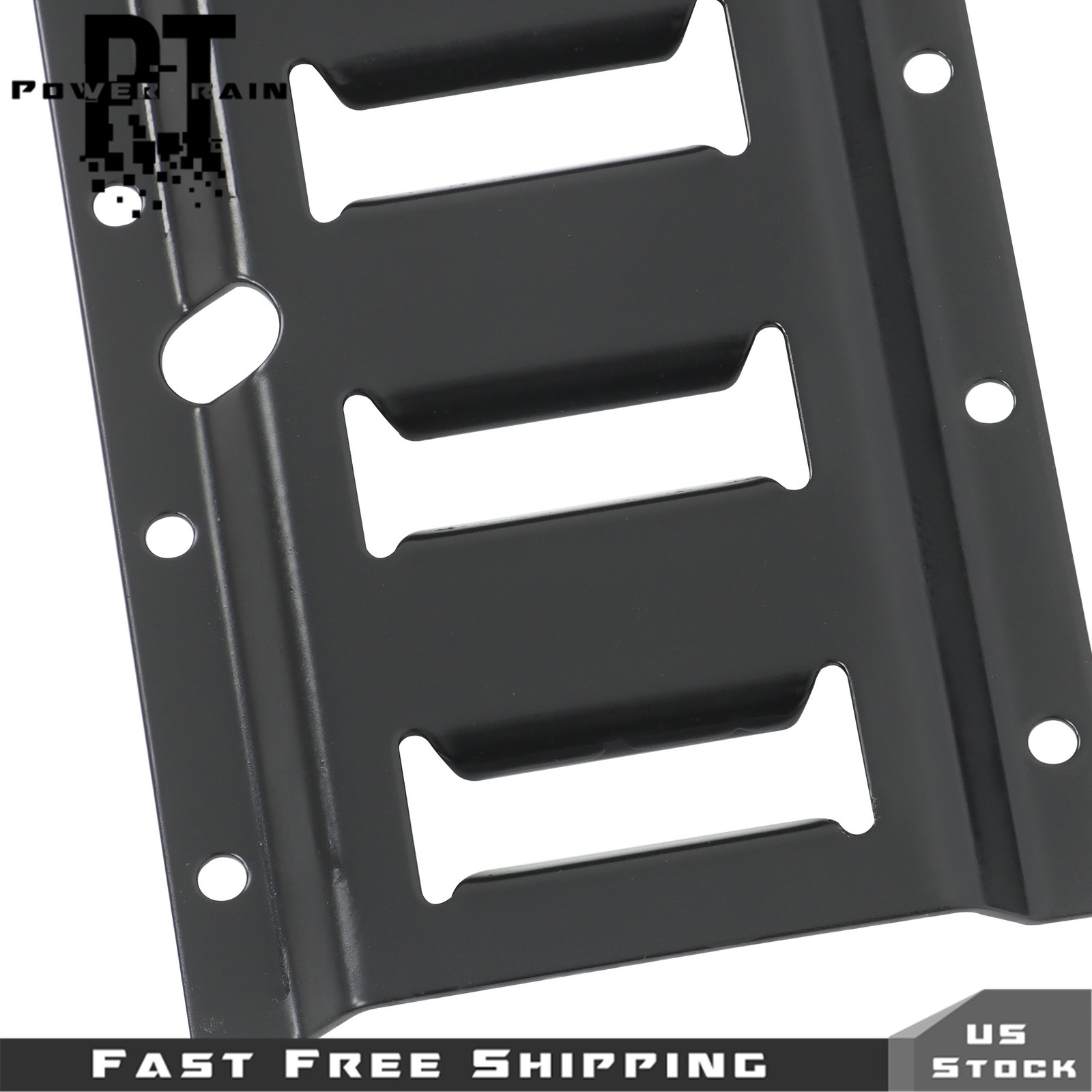 6 Pack 4' E Track Tie Down Rail Galvanized Steel Rail Powder-Coat Black